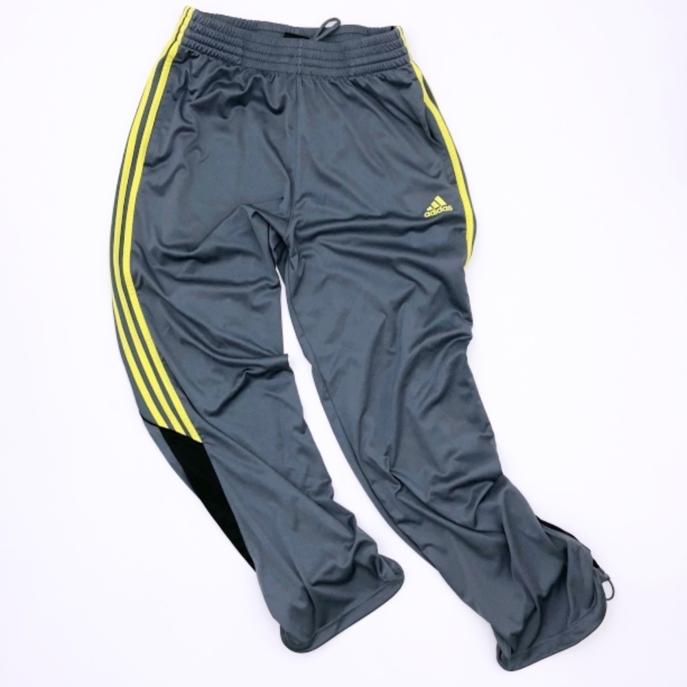 adidas Gray Sweatpants with Yellow Stripes